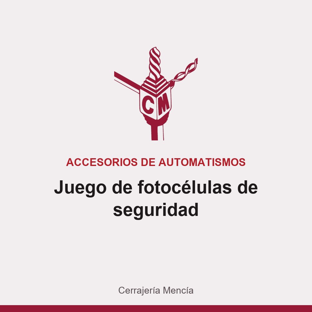 Juego de fotocélulas de seguridad